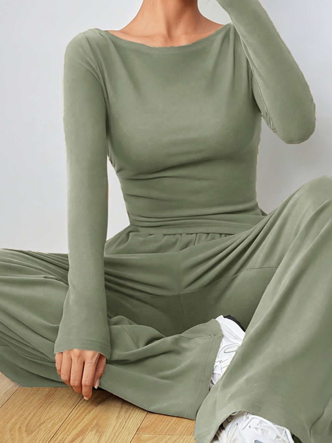 005718f2-7f13-4bdd-90f6-0e6c17c53e06-Max.jpg Casual Long Sleeve Top & Wide Leg Pants Set - Image 5