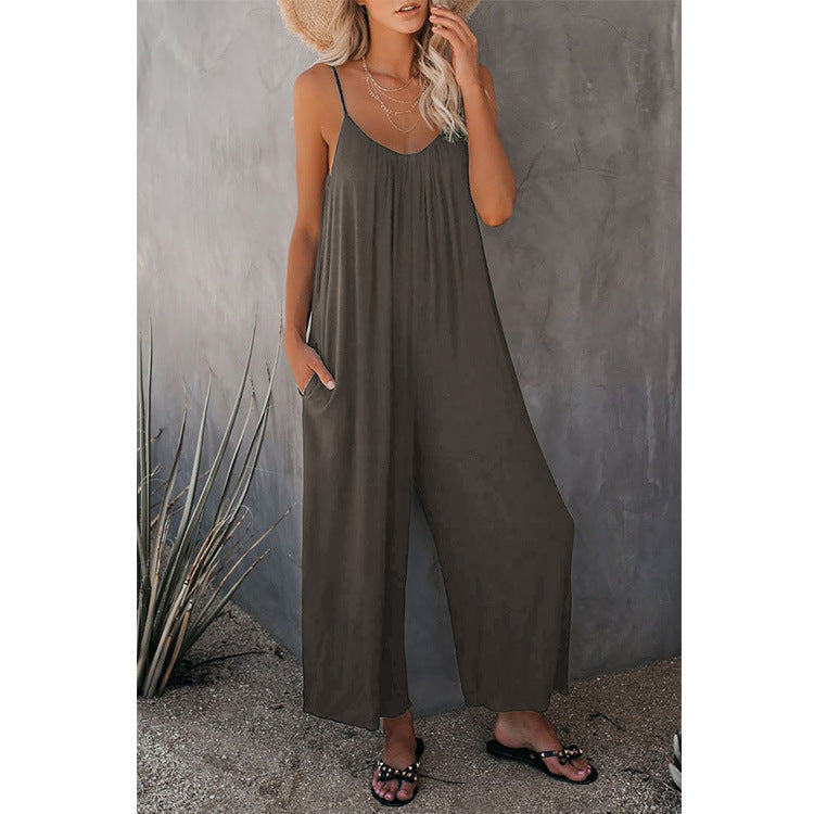 0ae9ce87-4aa0-4e5e-addf-cfef770cab32.jpg Women's Pleated Chest Cross-Strap Jumpsuit
