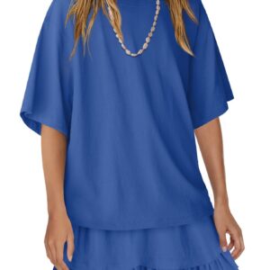 Round Neck Half Sleeve Tee and Skirt Set