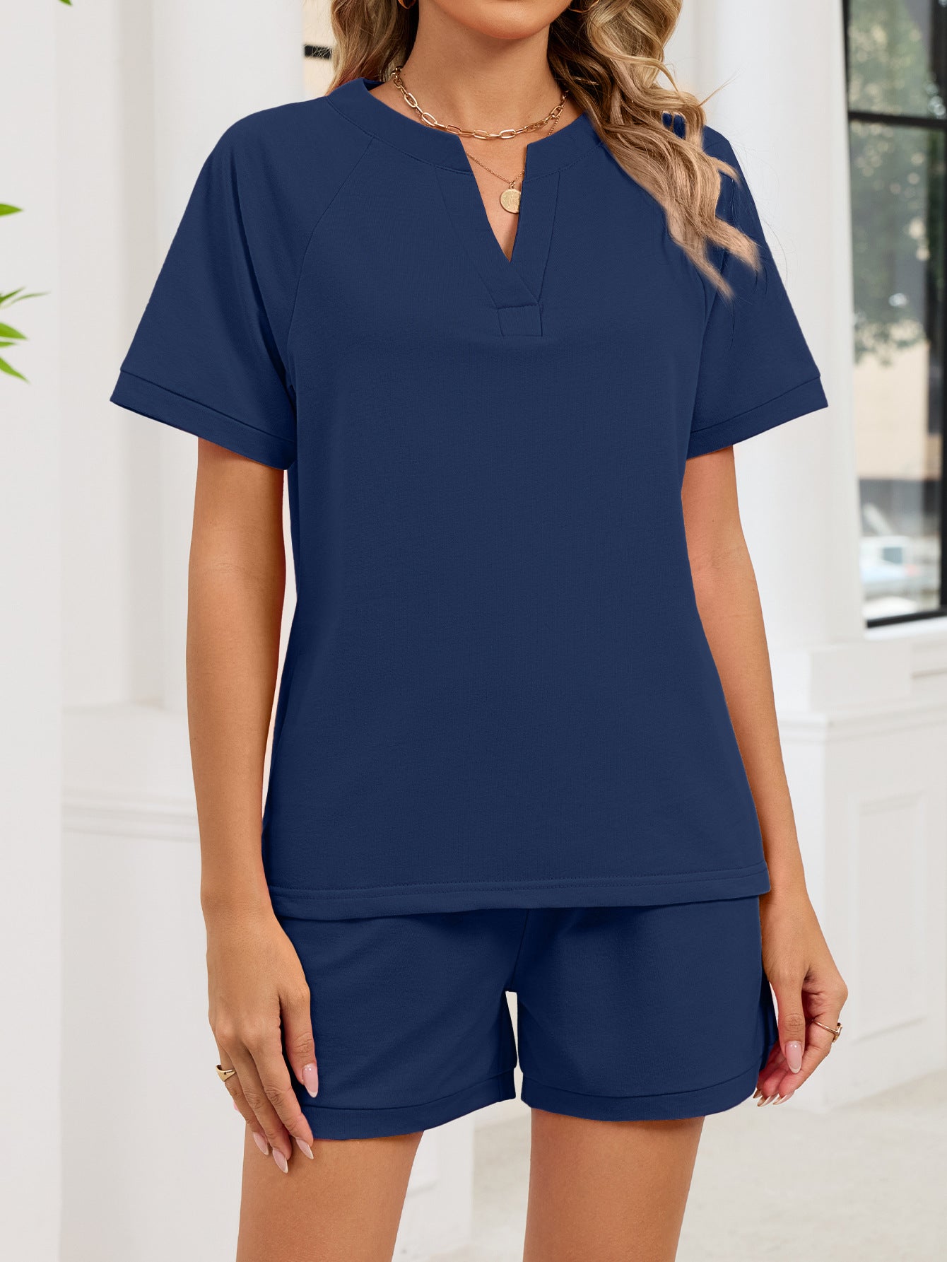 0e6e9a84-2b26-42ca-bda8-67564598d220-Max.jpg Notched Short Sleeve Top and Shorts Set - Image 26