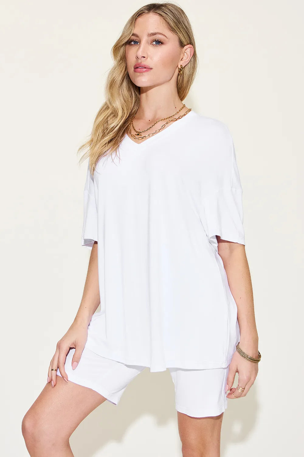 0ec6d20a-a733-4764-8590-412c52f9cf4f-Max.jpg Basic Bae Full Size V-Neck Drop Shoulder T-Shirt and Shorts Set - Image 13