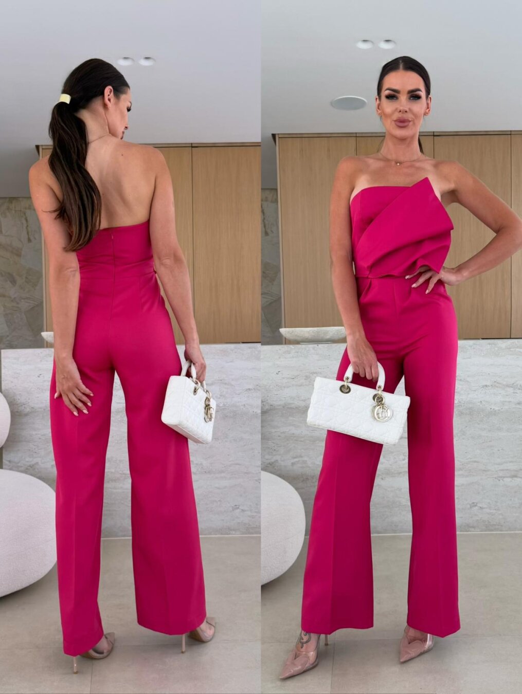 0f957769-6953-4e45-816e-1d662883bb9a.jpg Candy-Colored Bodycon Halterneck Backless High-Waist Wide-Leg Jumpsuit - Image 5