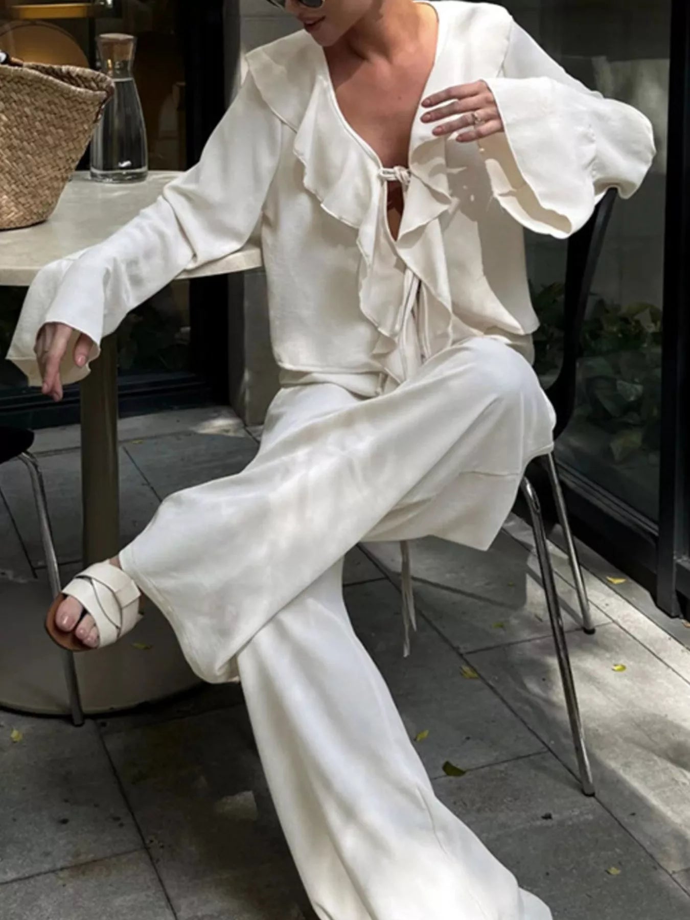 15bc9f5f-8c6e-49bf-a189-1f77ccf9692e-Max-Origin.jpg Ruffle Trim Tie Front Top and Pants Set - Image 6