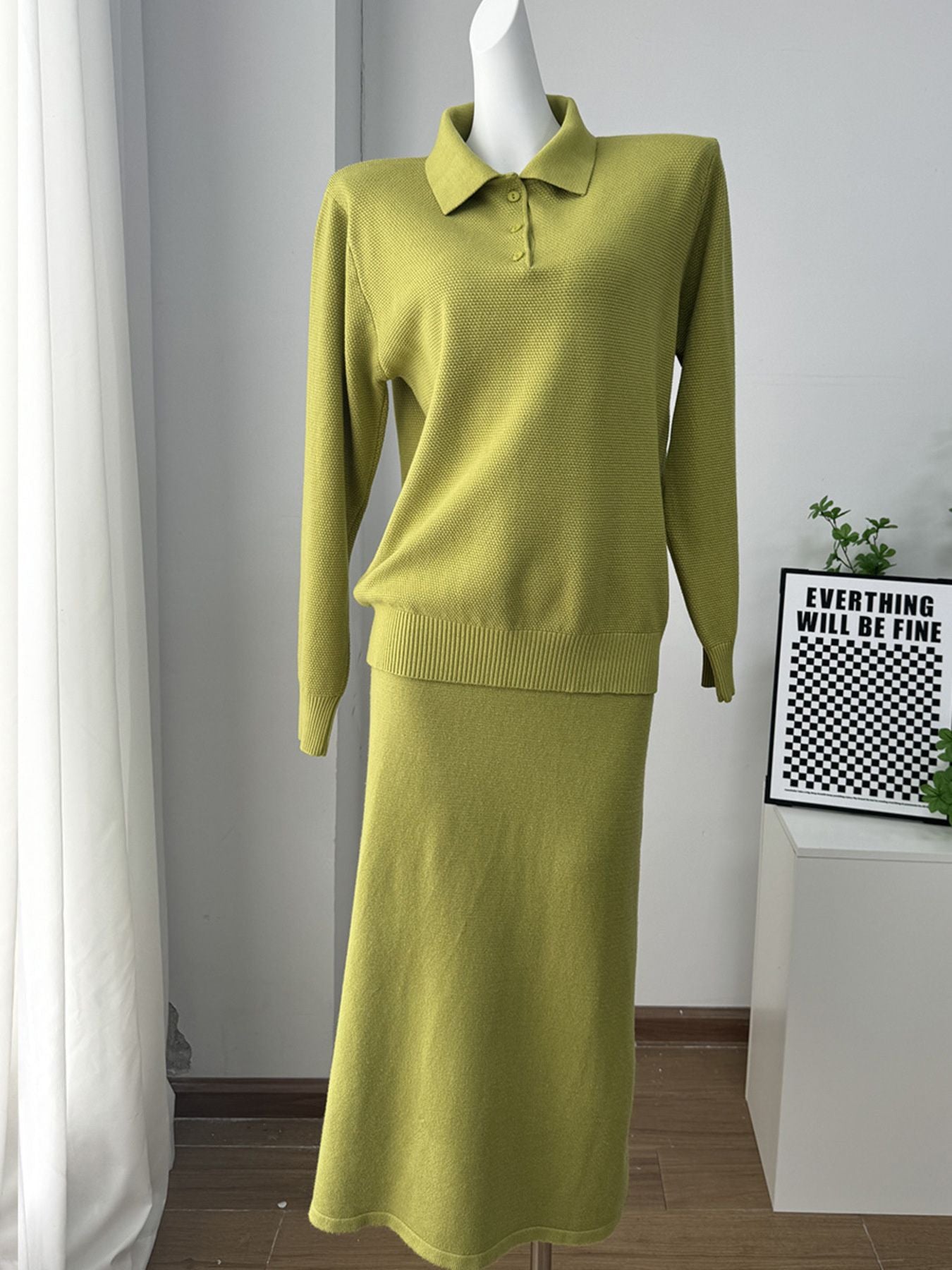 180689a7-446a-49a5-98f1-b3b504acbbfb-Max.jpg Polo Collar Top and Pants or Skirt Knit Set - Image 22