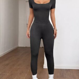 Short Sleeve Top and Leggings Set