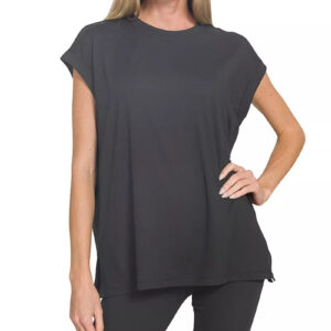 Zenana Brushed Dty Microfiber Top & Biker Shorts