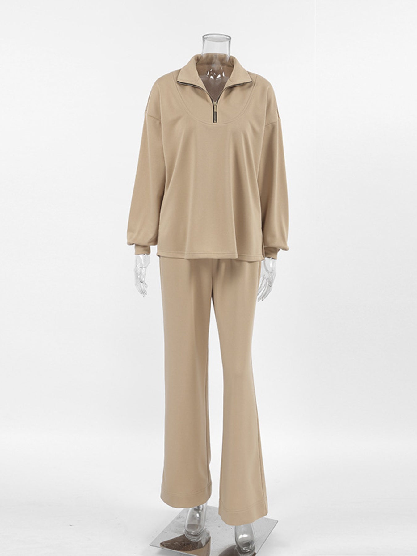 25b160cab8424150be95ae28c91621cc-Max.jpg Quarter Zip Long Sleeve Top and Pants Set - Image 8