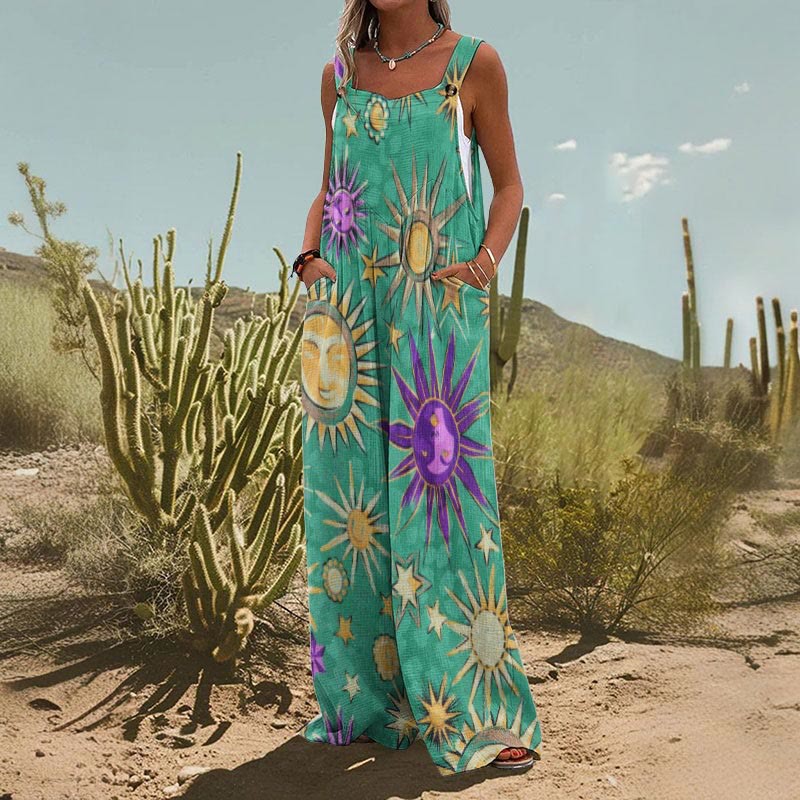2d548f17-0bfb-470c-a75e-f5b3e55c63d2.jpg Women's Square-Neck Floral Sleeveless Jumpsuit - Image 7