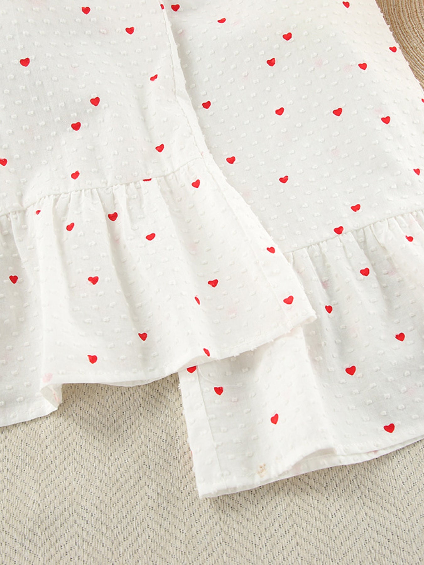 2edb4e2a03654e7f9c3bc93c6beed038-Max.jpg Heart Print Long Sleeve and Pants Lounge Set - Image 6