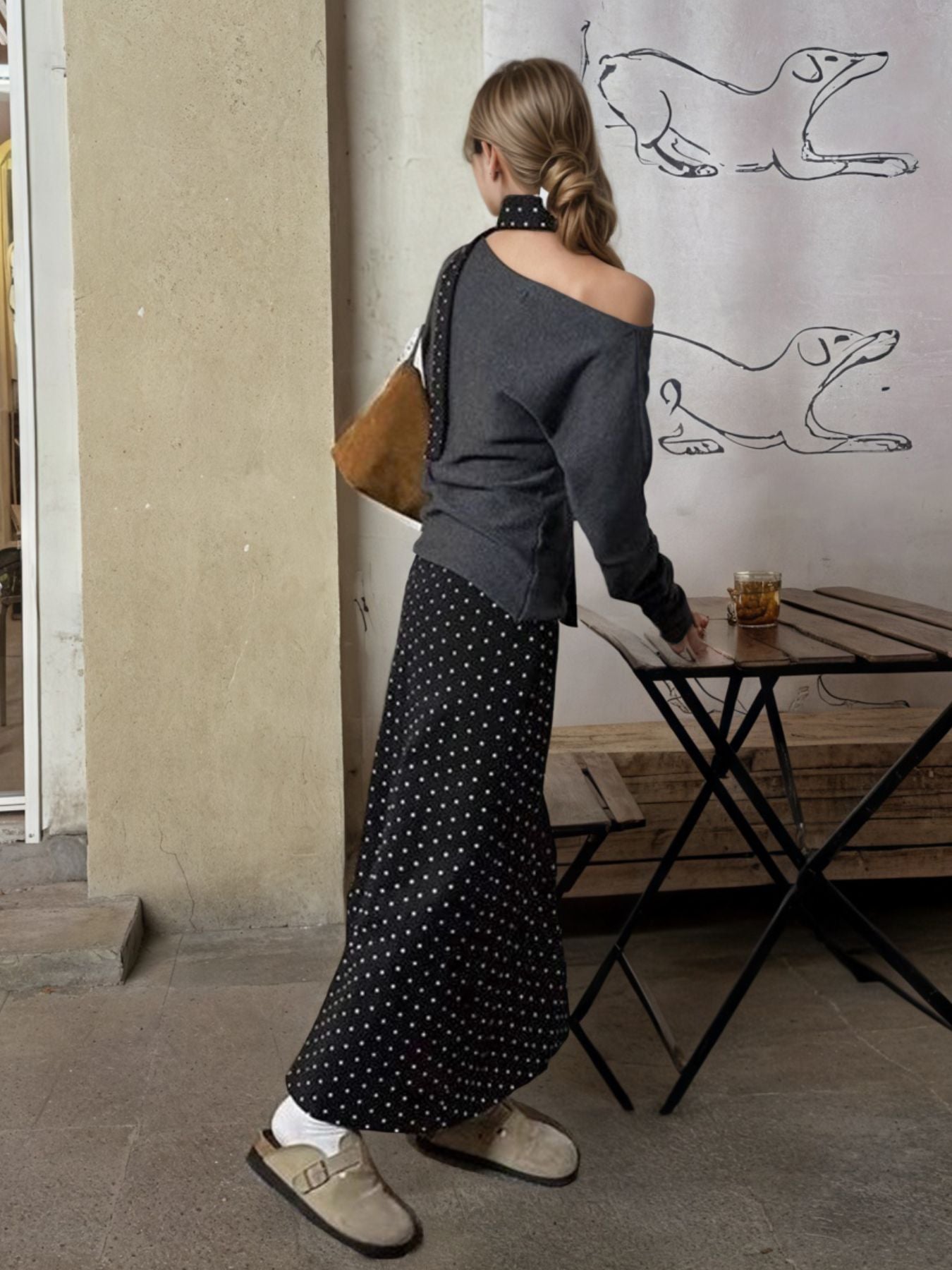 353f9497-c851-4493-8c9e-1d7fdd4517d9-Max.jpg One Shoulder Top and Polka Dot Skirt Set - Image 4