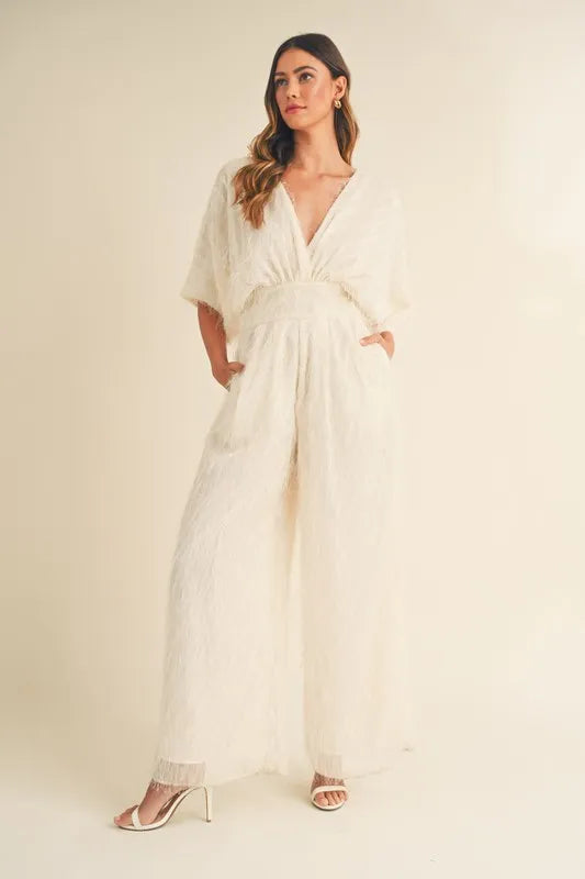 368cd0944bb242ff8151106332aca86b-Max-Origin.jpg MABLE Fluffy Deep V Neck Wide Leg Jumpsuit - Image 2