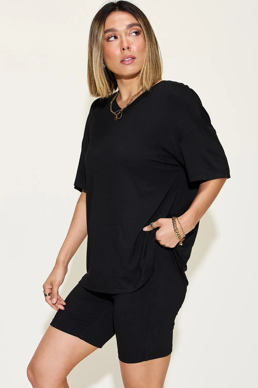 381f503c-2707-41a3-87c9-22cc3ce51cbc-Max.jpg Basic Bae Full Size V-Neck Drop Shoulder T-Shirt and Shorts Set - Image 24