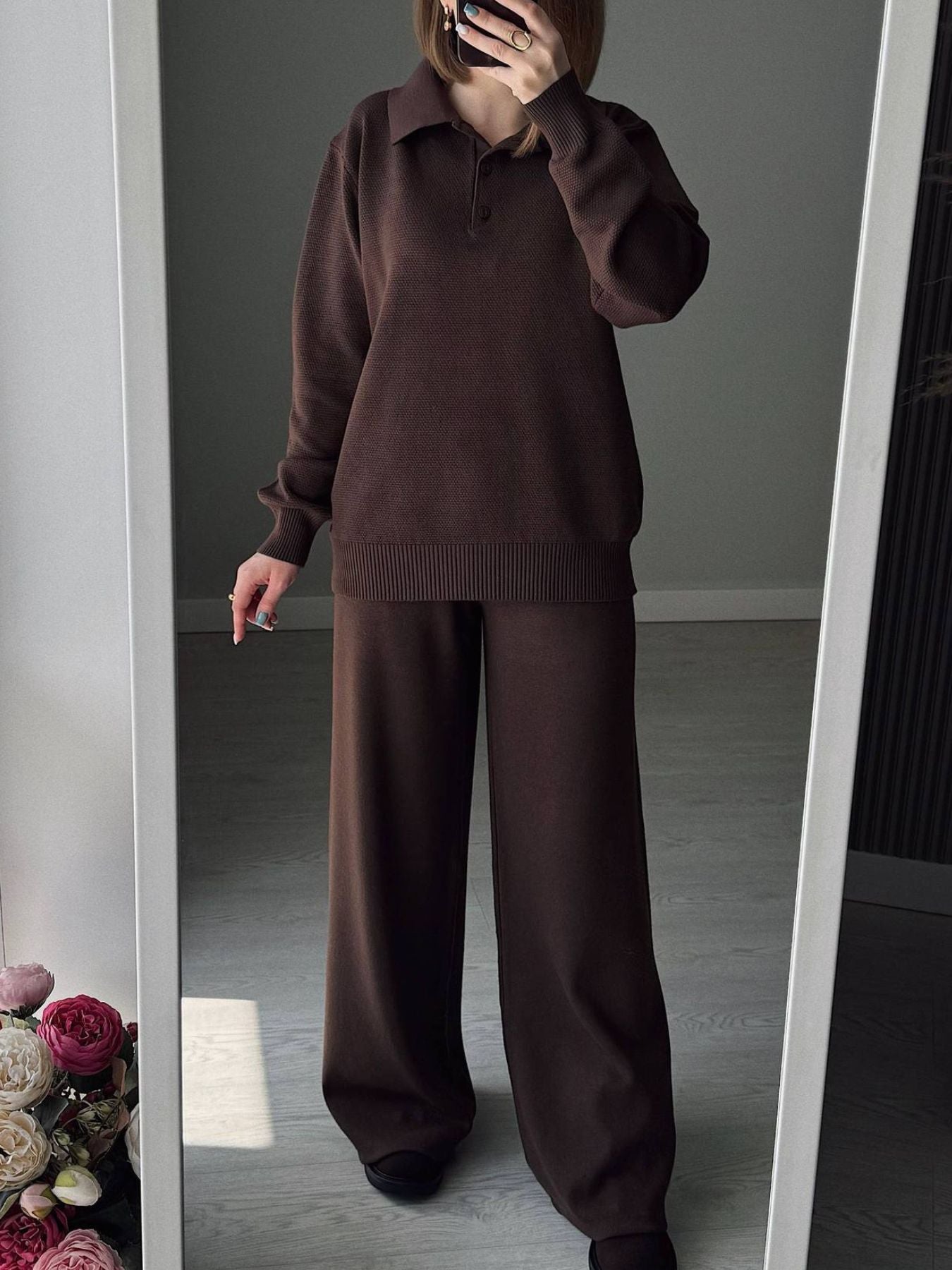 3b05f2fc-164a-4b73-a51f-d4c08061e731-Max.jpg Polo Collar Top and Pants or Skirt Knit Set - Image 10