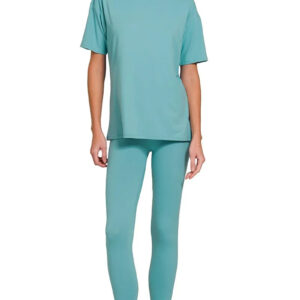 Zenana Brushed Dty Microfiber Short Sleeve Top and Pants Loungewear Set
