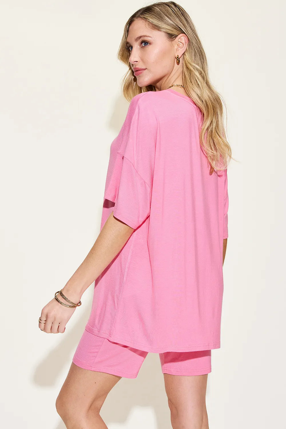 4a3febf5-71e5-48f8-8cda-b68867649bb8-Max.jpg Basic Bae Full Size V-Neck Drop Shoulder T-Shirt and Shorts Set - Image 2