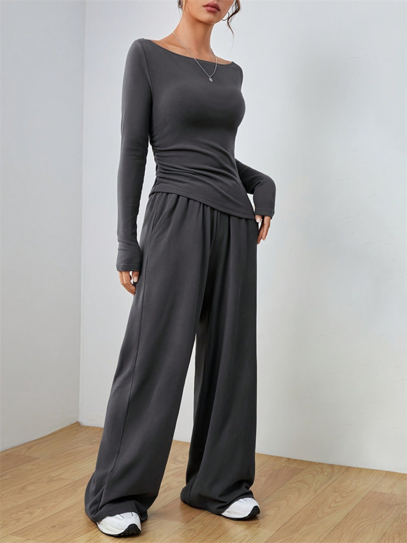 4fefdd94-2149-4a22-be39-deba488cd08e-Max.jpg Casual Long Sleeve Top & Wide Leg Pants Set - Image 8