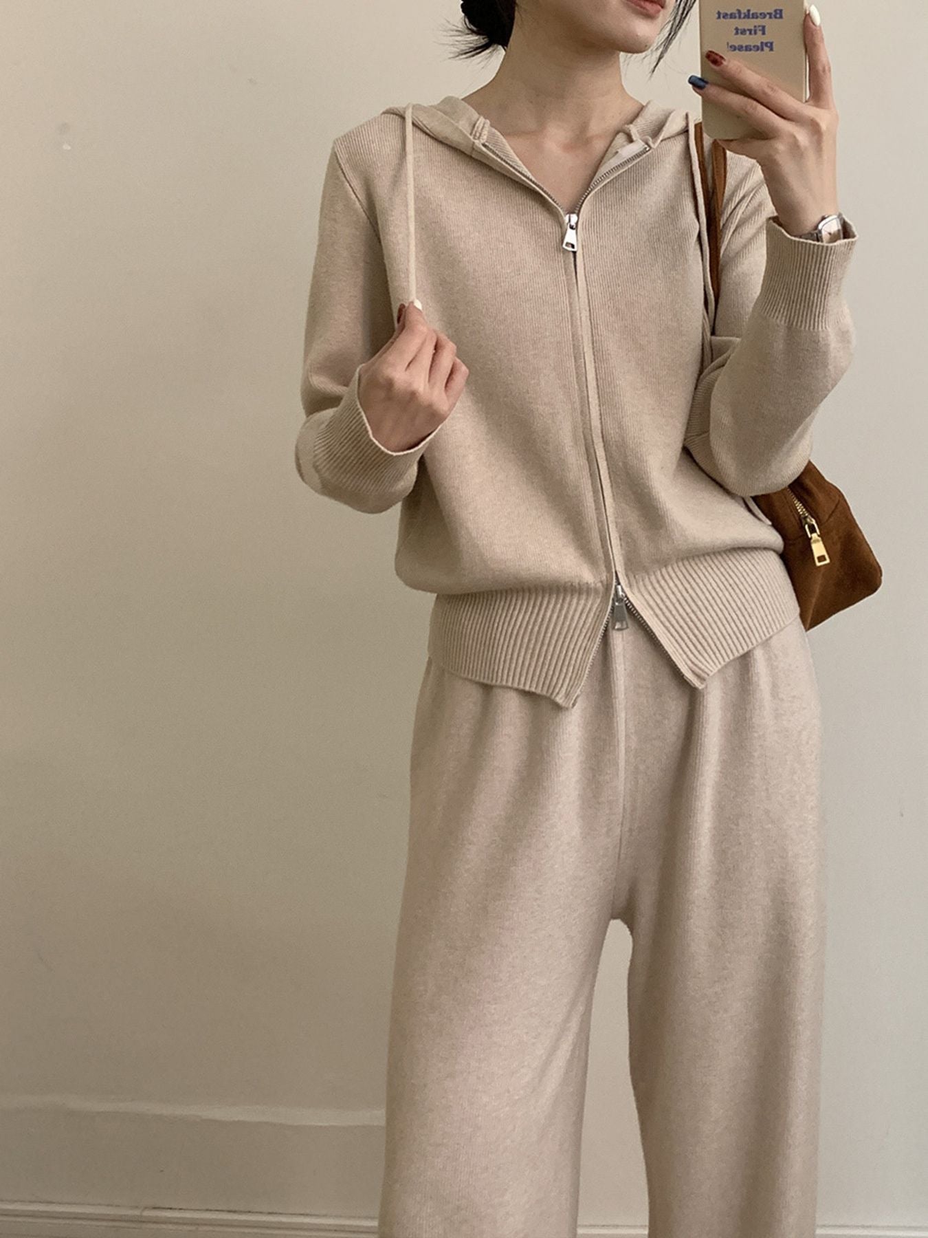 51f2898a-c9e5-41bc-9879-77724ed613f4-Max.jpg Zip Up Cardigan and Drawstring Wide Leg Pants Knit Set - Image 13