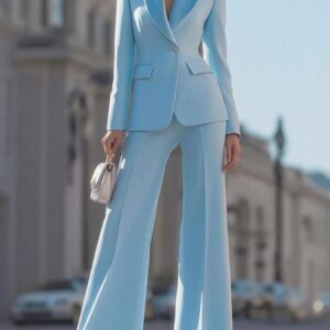One Button Blazer and Pants Set
