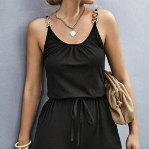 Women's Chain Detail Suspender Jumpsuit