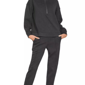 Zenana Scuba Half Zip Pullover and Jogger Set