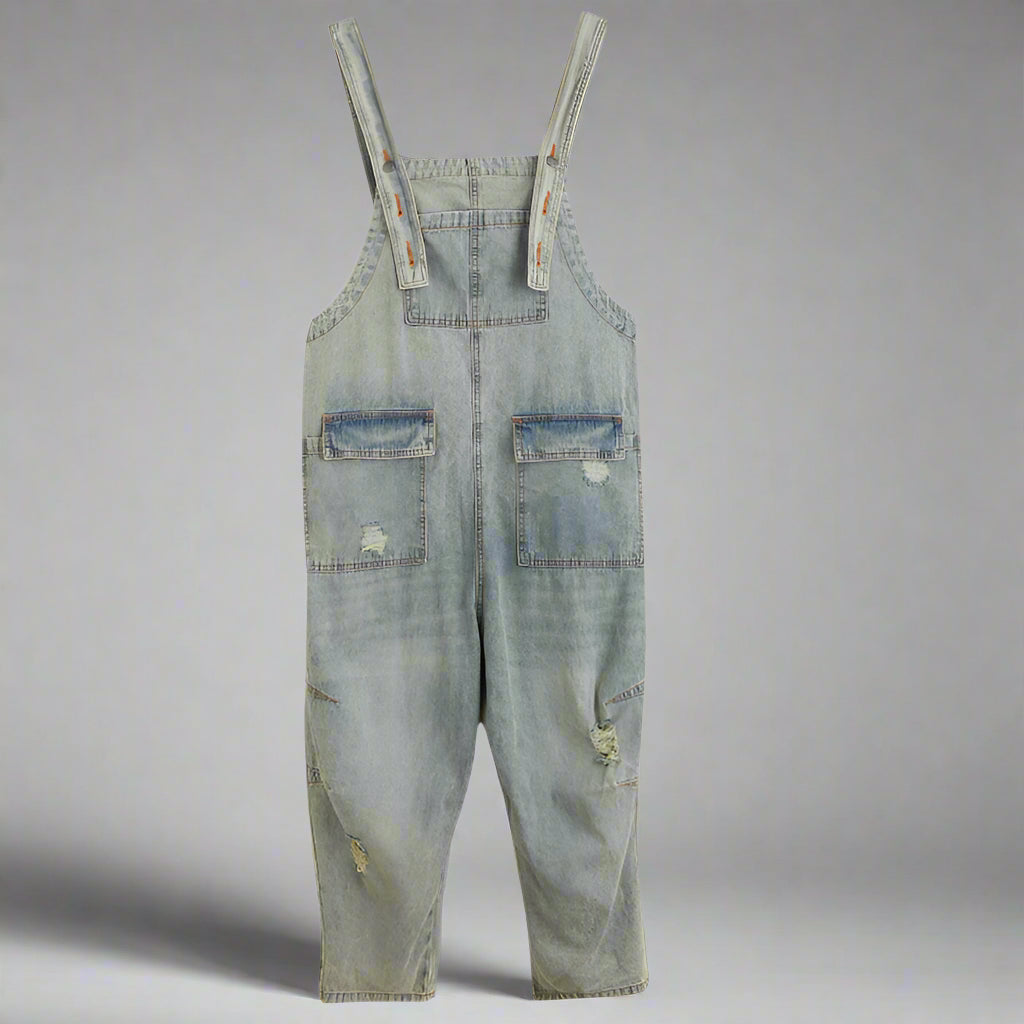 7fbd4408-5215-4322-ba4a-06261688eefe.jpg Women's Summer Retro Nostalgic Ripped Denim Overalls - Image 6