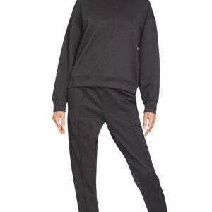 Zenana Scuba Mock Neck Sweatshirt and Joggers Set