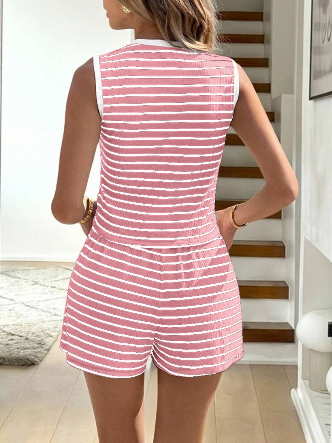 87cee98a-9ced-4798-859a-d0580b066f68-Max.jpg Striped Knit Tie-Front Sleeveless Top & Shorts Set - Image 18