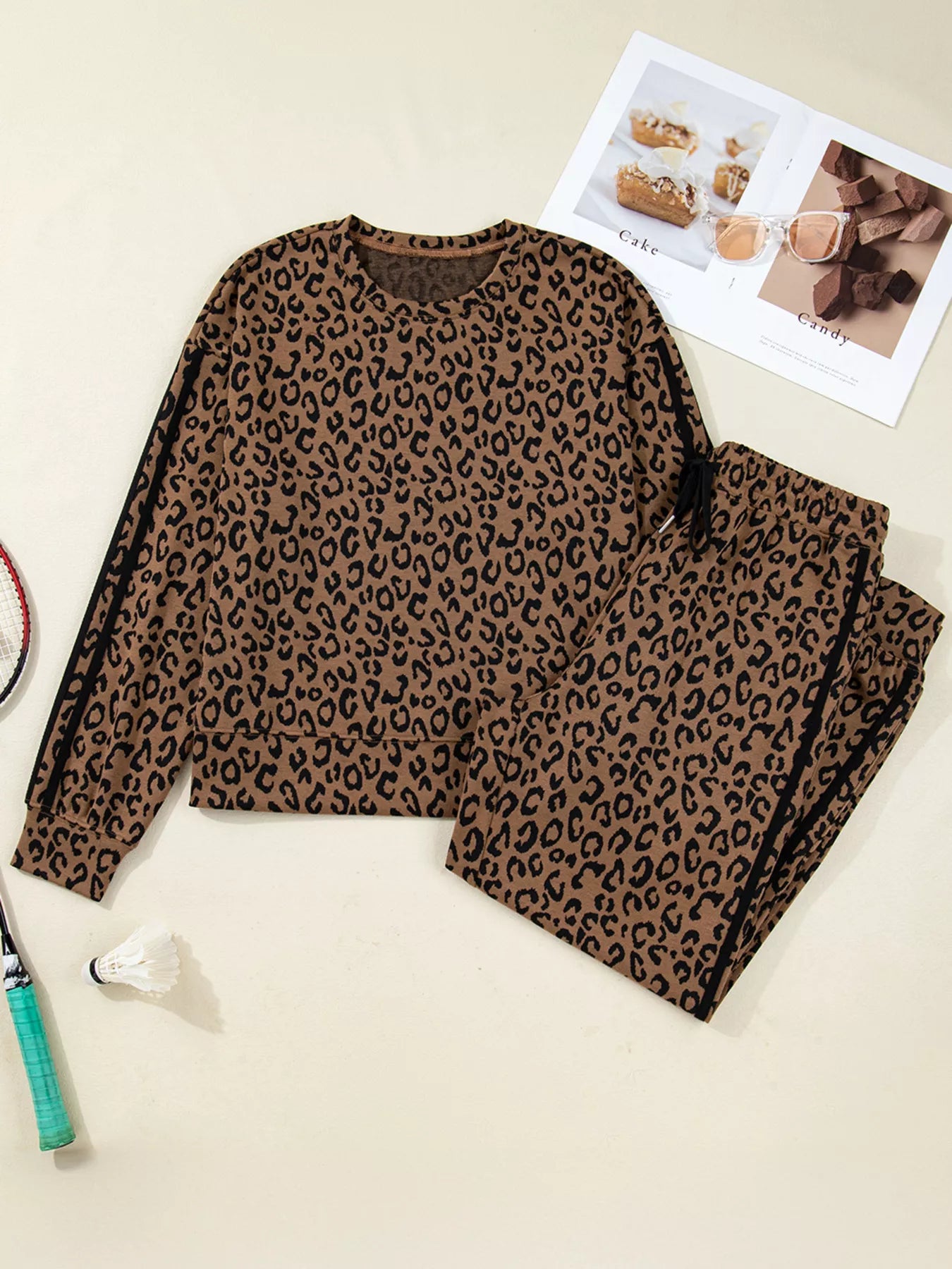 8aee4d7c0141422f8b30b1d01940c415-Max-Origin.jpg Striped Trim Leopard Long Sleeve Top Drawstring Pant Set - Image 6