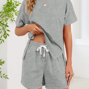 Round Neck Short Sleeve T-Shirt and Shorts Set