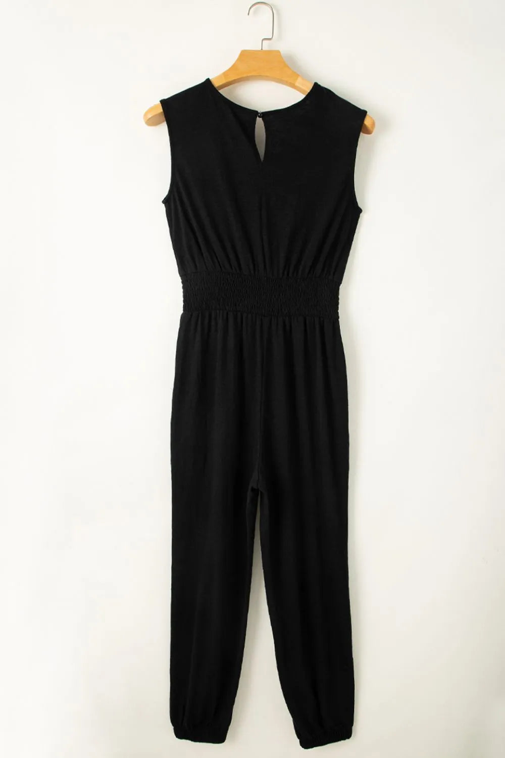 9ec9117d-fb7d-444a-a490-d3361ee0b683-Max.jpg Smocked Sleeveless V Neck Jumpsuit - Image 6
