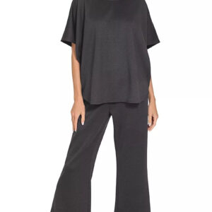 Zenana Scuba Curbed Hem Top & Pants Set