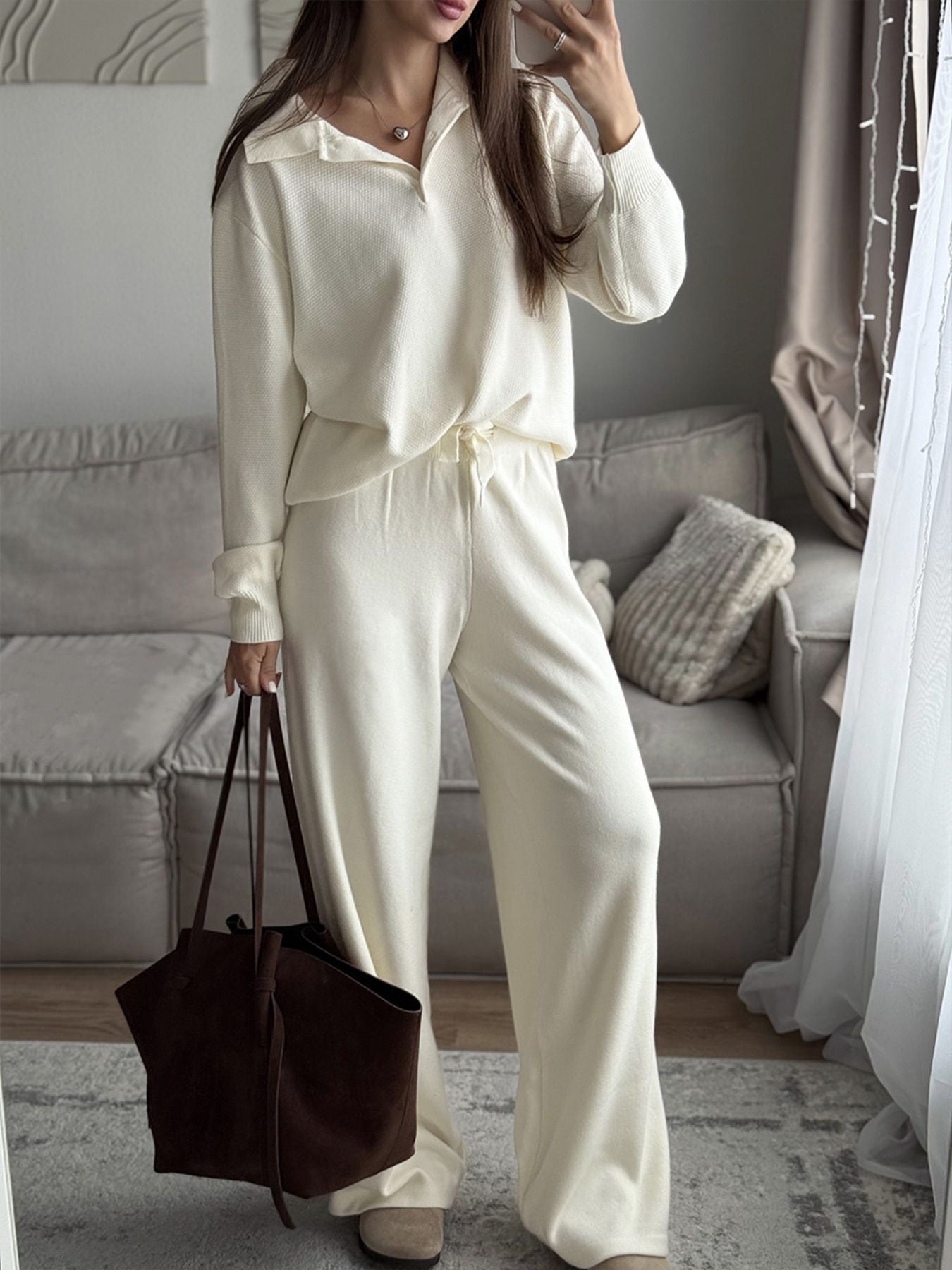 a2c5f5aa-ffc7-4680-8b8a-0117bda174b5-Max.jpg Polo Collar Top and Pants or Skirt Knit Set
