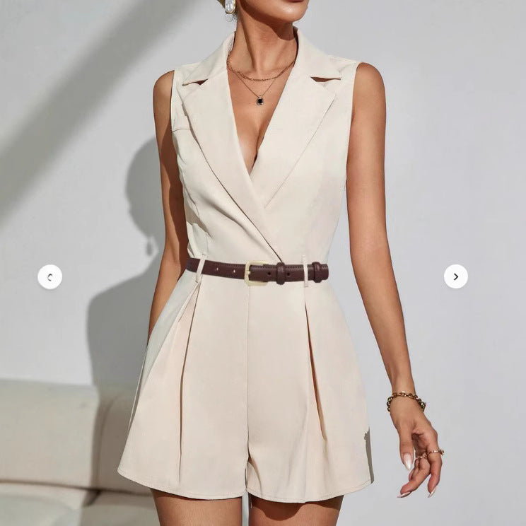 afbb713f-0b1c-4dc9-a6c5-764606ef97a0.jpg Women's Elegant Pleated Wide Leg Jumpsuit - Image 2