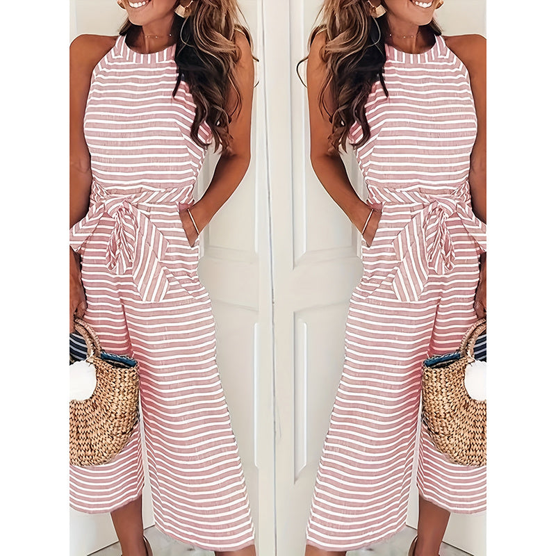 b17c0bb1-30fd-46af-9a00-a6b3b3dcb2c4.jpg Casual Striped Jumpsuits Summer Cap Sleeve Wide Leg Jumper - Image 11