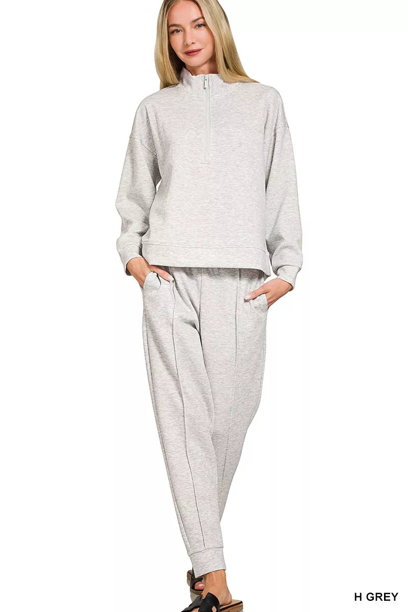 b826a771d5b54a1eb7bd85130b8fd316-Max-Origin.jpg Zenana Scuba Half Zip Pullover and Jogger Set