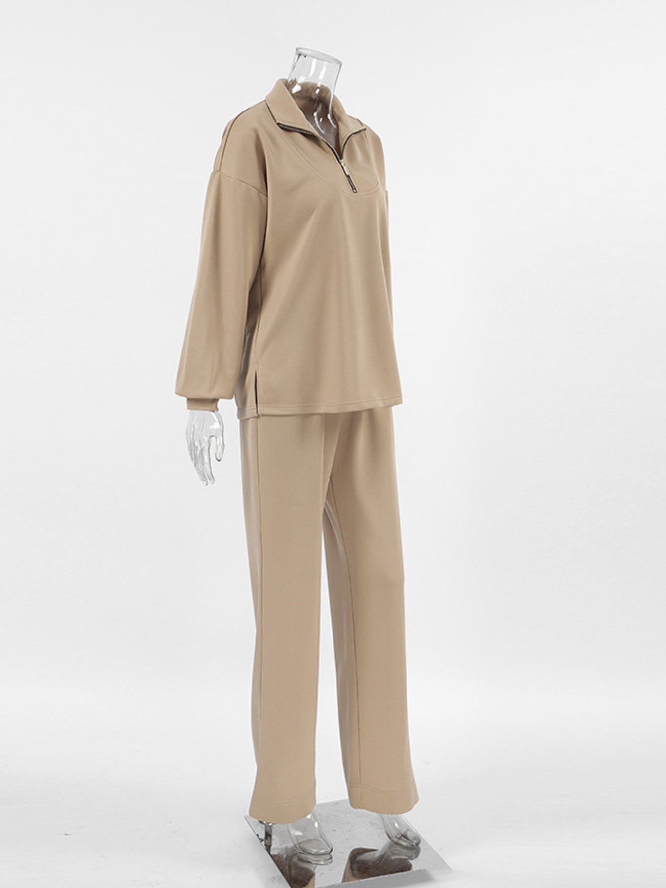 be23d1961ced4b518a587d6aff92250e-Max.jpg Quarter Zip Long Sleeve Top and Pants Set - Image 9