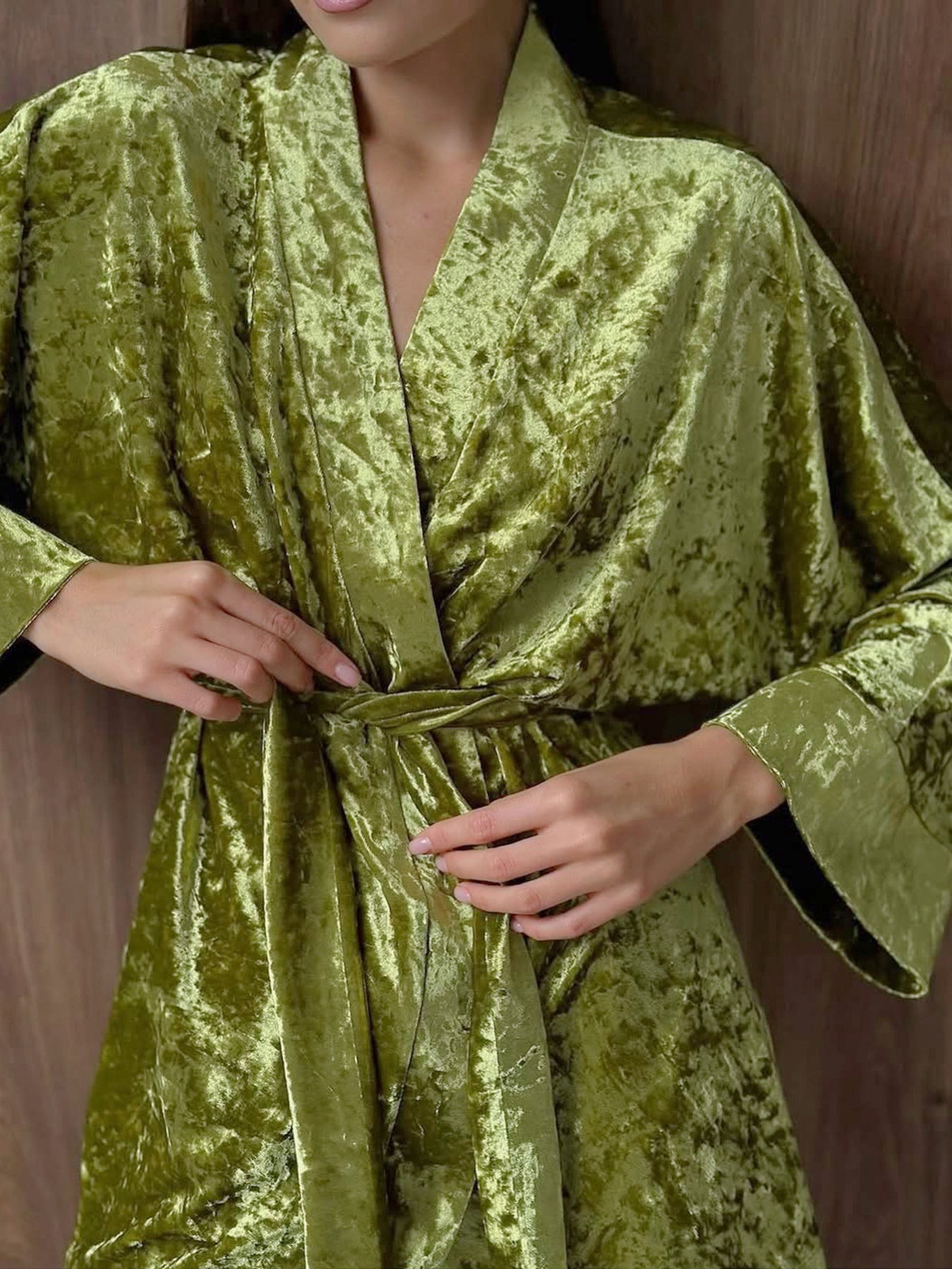 c454e55cbec64a998f733514c73ce4d4-Max.jpg Velvet Tie Waist Top and Pants Set - Image 5