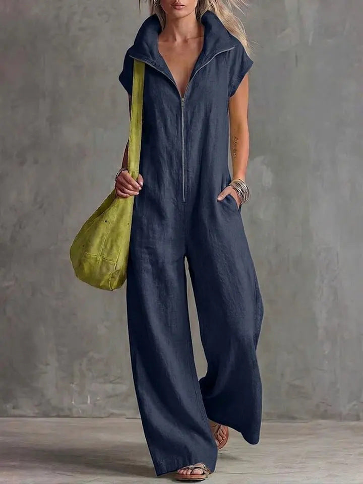 cbe30037-fbf4-47f7-ba2e-92fc75d689fd.jpg Women's Loose Sleeveless Jumpsuit with Pockets – Linen-Look - Image 9