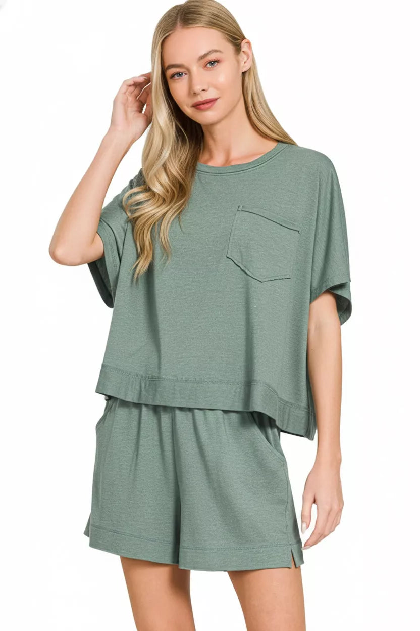 cc1beefb-ff6f-42a8-88d3-3a9800bbfd80-Max-Origin.jpg Zenana Exposed Seam Boxy Top & Shorts Set - Image 3