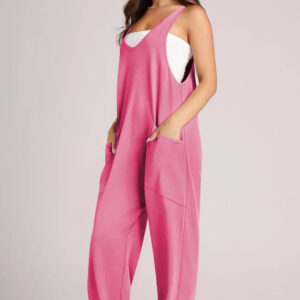Lovelet V-Neck Wide Strap Overalls