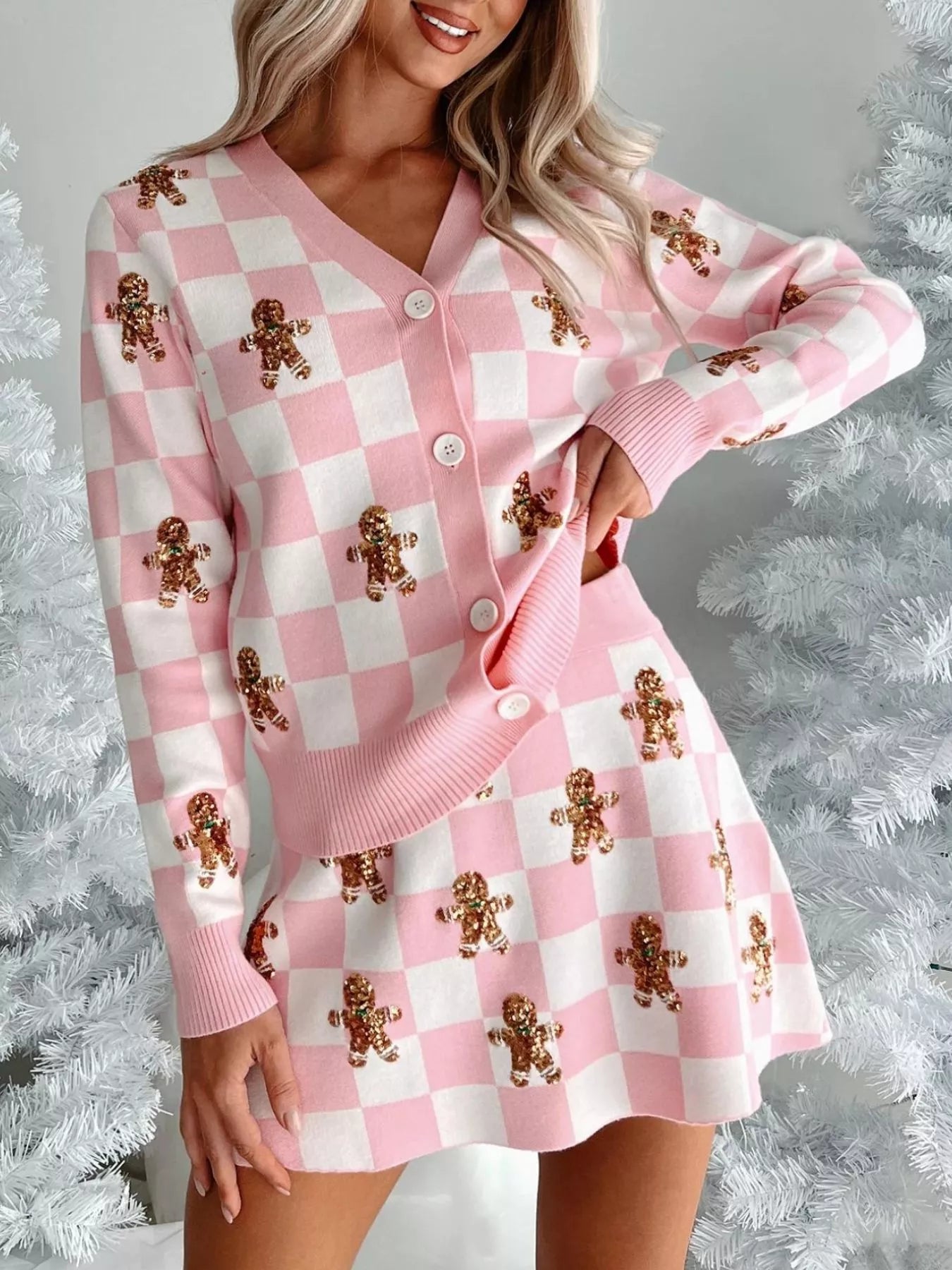 d45d1be7-e64a-4ebb-9b79-cf5ccc1bbca8-Max-Origin.jpg Gingerbread Checkered Cardigan and Skirt Sweater Set - Image 4