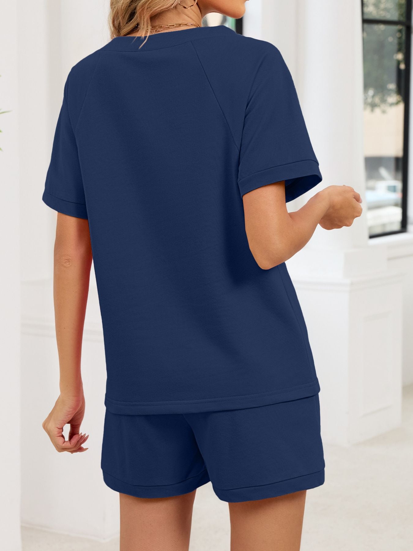 d7fc5813-a11b-489c-8766-3c1066d1b2de-Max.jpg Notched Short Sleeve Top and Shorts Set - Image 30