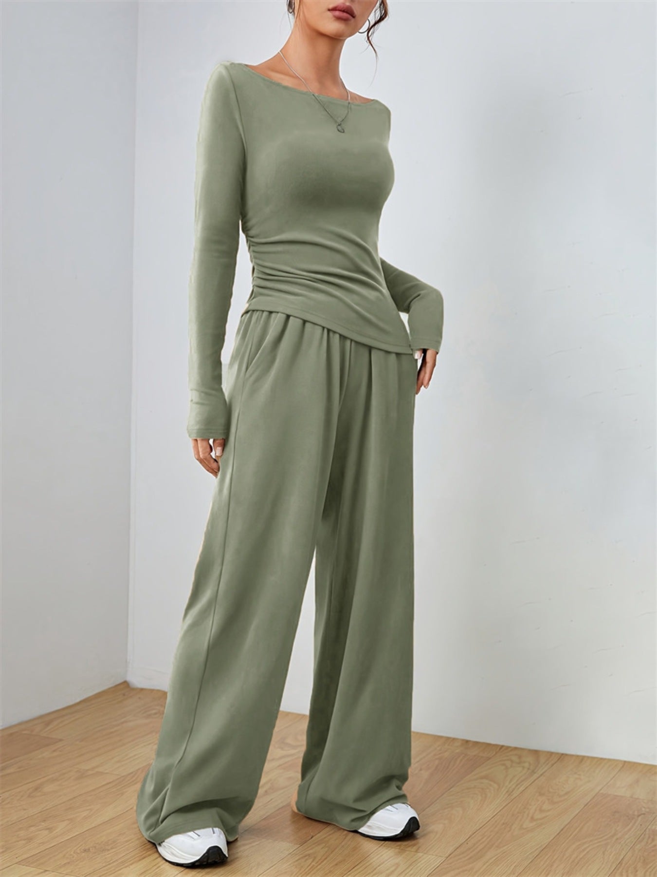 d8dd3d7a-aae4-49c8-a499-4974900f4260-Max.jpg Casual Long Sleeve Top & Wide Leg Pants Set - Image 2