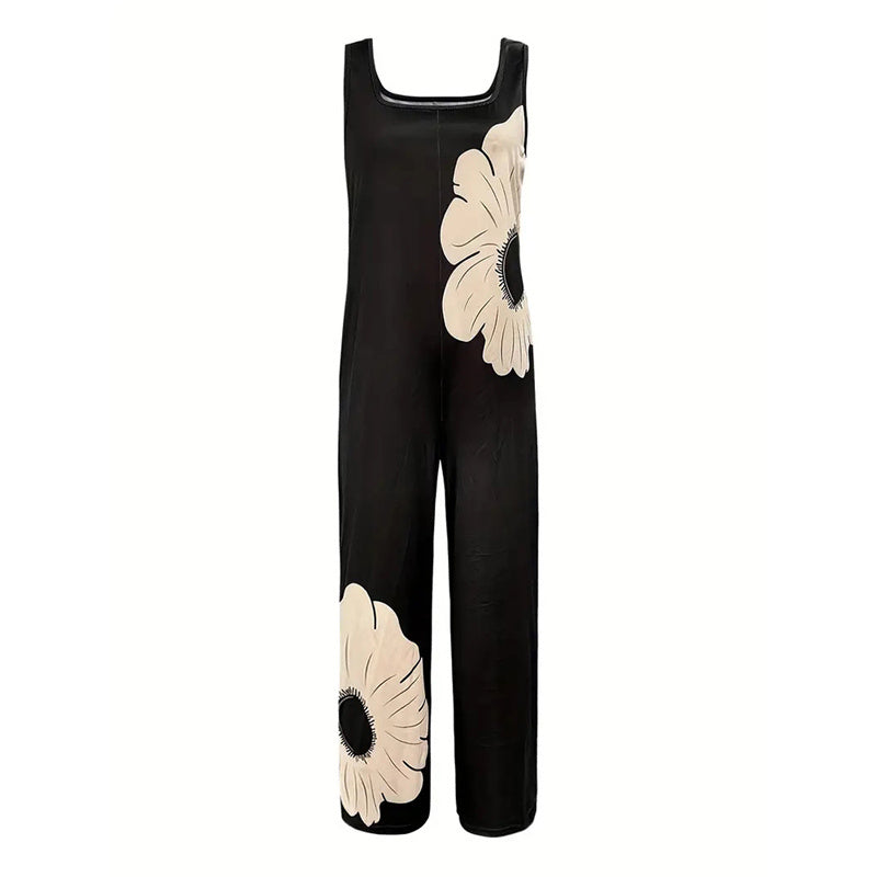 d9fb79d9-cf09-4834-b87f-2883138da8a9.jpg Women's Square-Neck Floral Sleeveless Jumpsuit - Image 2