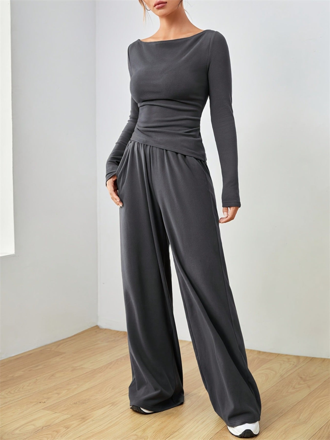 dc0fdff9-9b93-44eb-8aef-f2d1cadd45a2-Max.jpg Casual Long Sleeve Top & Wide Leg Pants Set - Image 6