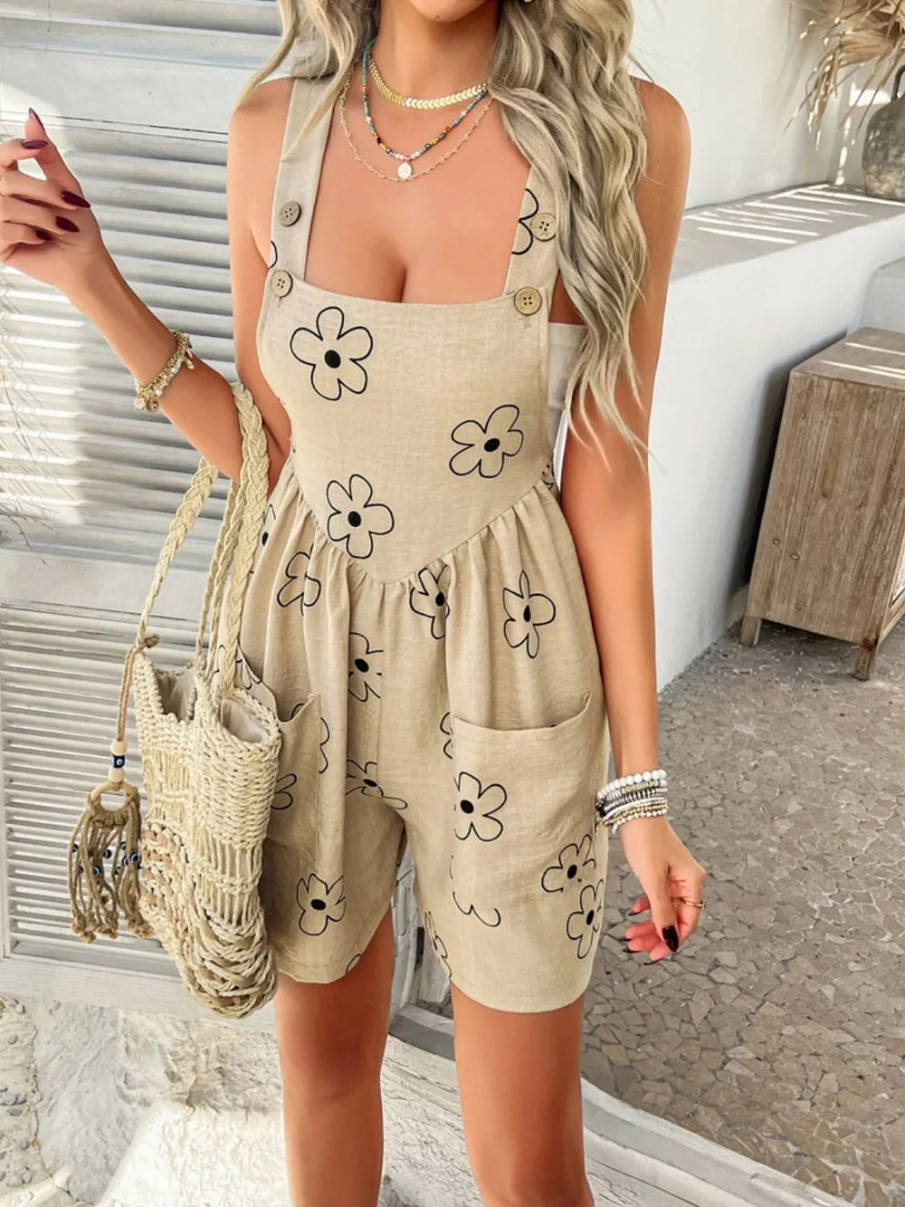 e2a69337-a549-4eaa-bbce-9db206cdaf8b-Max.jpg Devine Flower Wide Strap Overalls with Pockets - Image 22