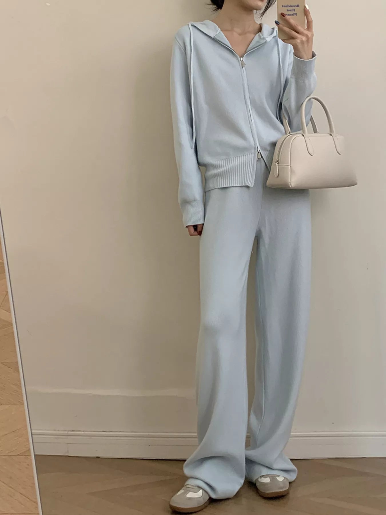 e87de9ea0a604f1da268cb2719807d04-Max-Origin.jpg Zip Up Cardigan and Drawstring Wide Leg Pants Knit Set - Image 20