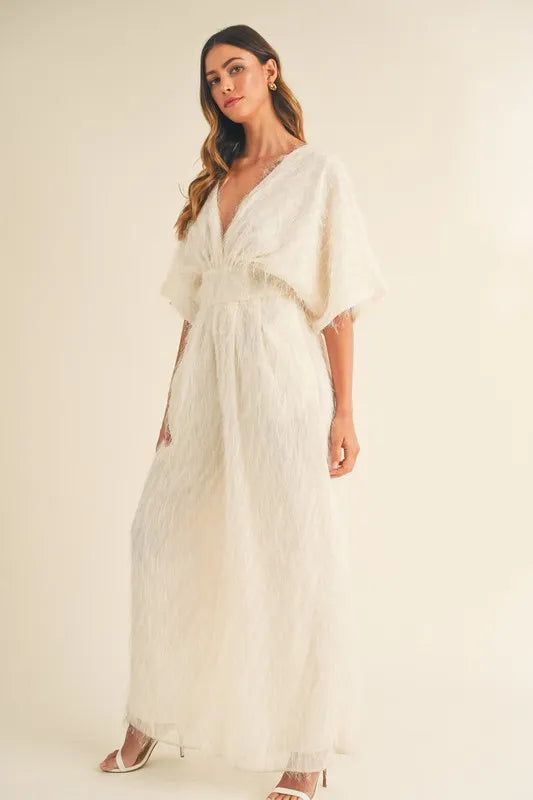 ea9a4dfc5e9c49dbab027ea8d680ff23-Max-Origin.jpg MABLE Fluffy Deep V Neck Wide Leg Jumpsuit - Image 3