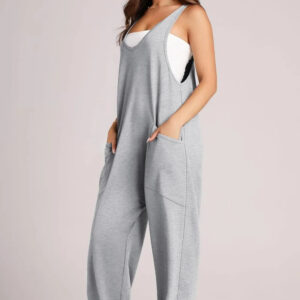 Lovelet V-Neck Wide Strap Overalls