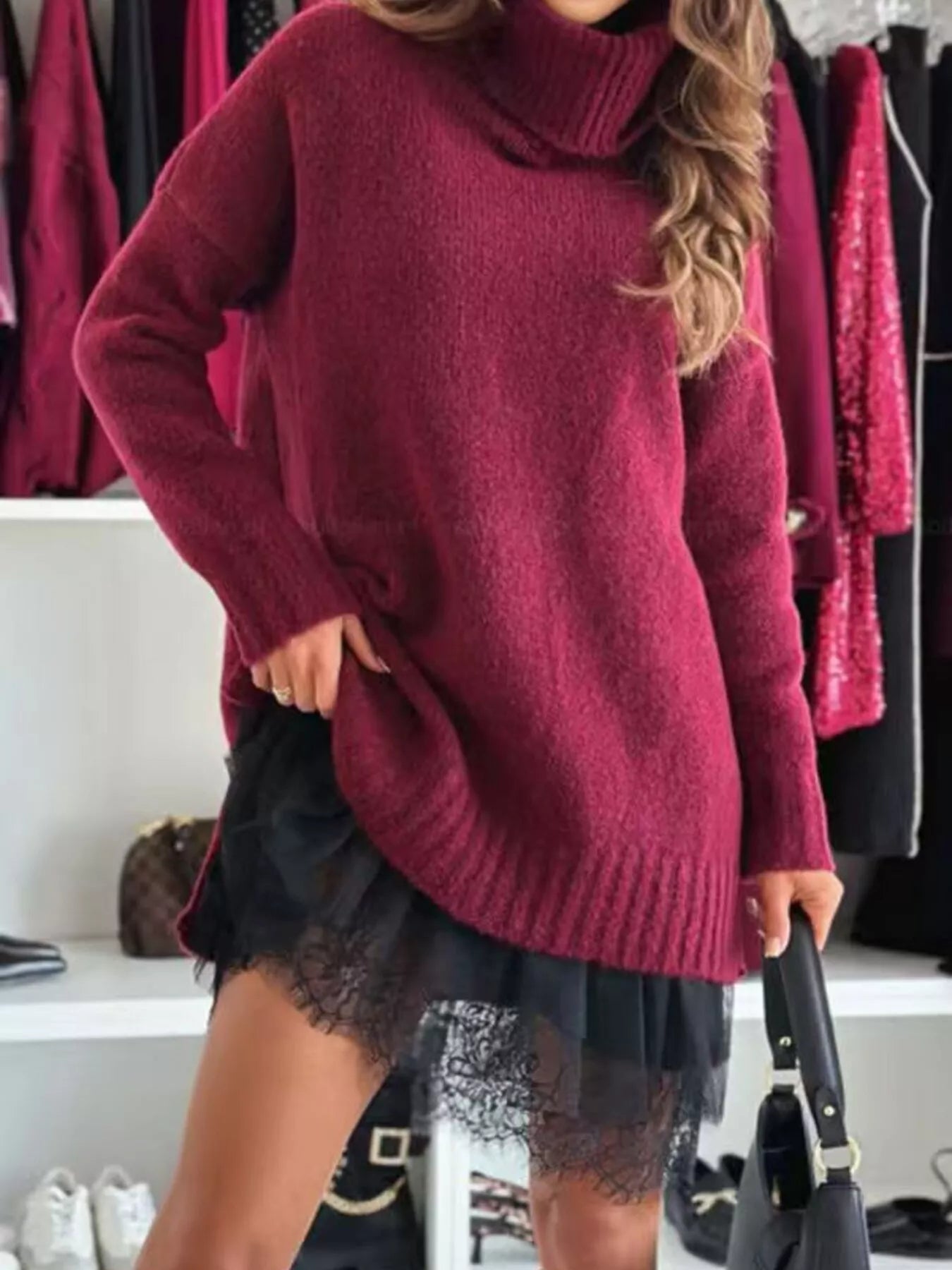 fca62931beec4cc7a1d38664b93b6c3e-Max-Origin.jpg Full Size Lace Detail Cami Dress and Turtleneck Oversized Sweater Set Plus Size - Image 12